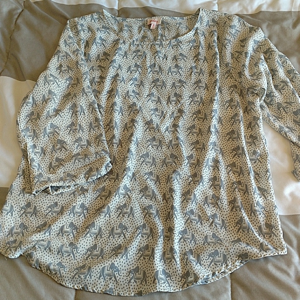 Elephant print flowy top